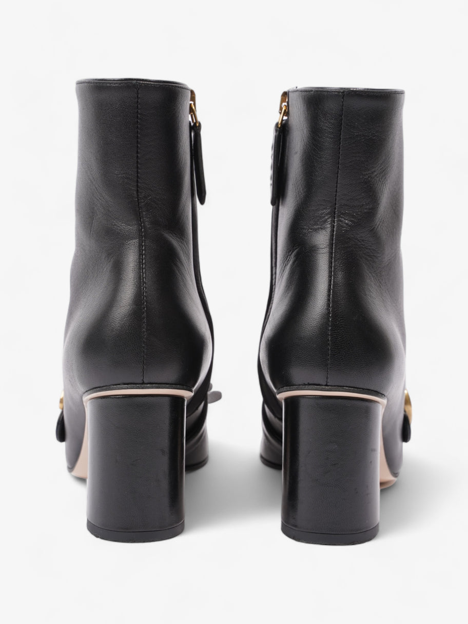 Gucci GG Marmont Fringe Block Heel 70mm Black Leather EU 37 UK 4 Image 6
