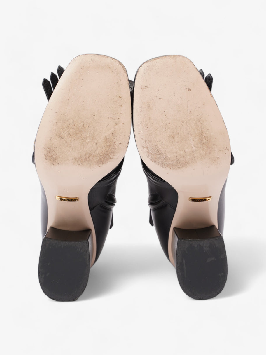 Gucci GG Marmont Fringe Block Heel 70mm Black Leather EU 37 UK 4 Image 7