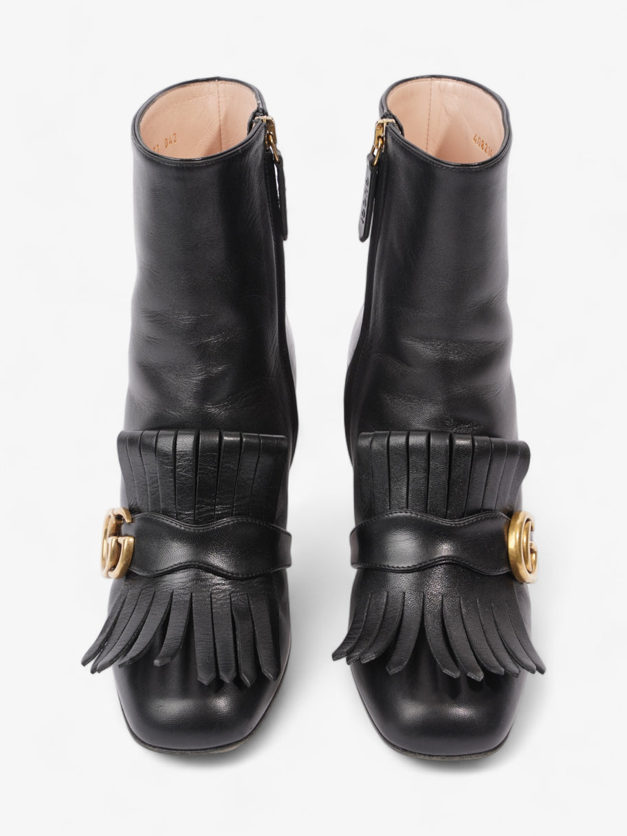 Gucci GG Marmont Fringe Block Heel 70mm Black Leather EU 37 UK 4 Image 8