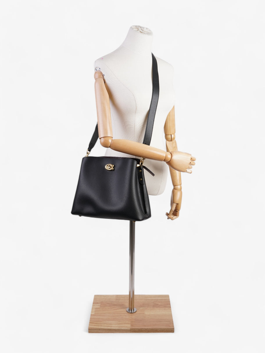 Coach Willow Bucket Bag Black Grained Leather Image 2