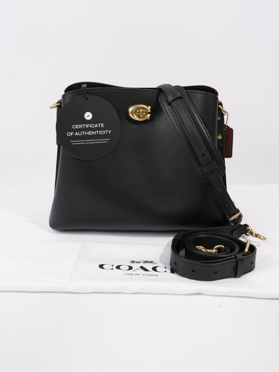 Coach Willow Bucket Bag Black Grained Leather Image 11