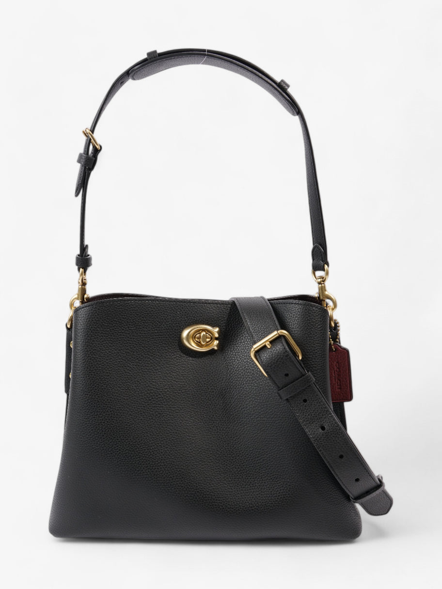 Coach Willow Bucket Bag Black Grained Leather Image 3