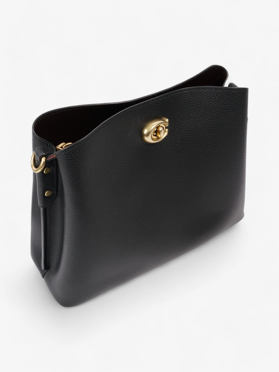 Coach Willow Bucket Bag Black Grained Leather Image 8