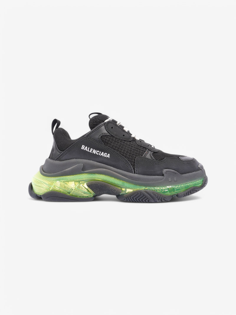  Balenciaga Triple S Black / Green Clear Sole Mesh EU 41 UK 8