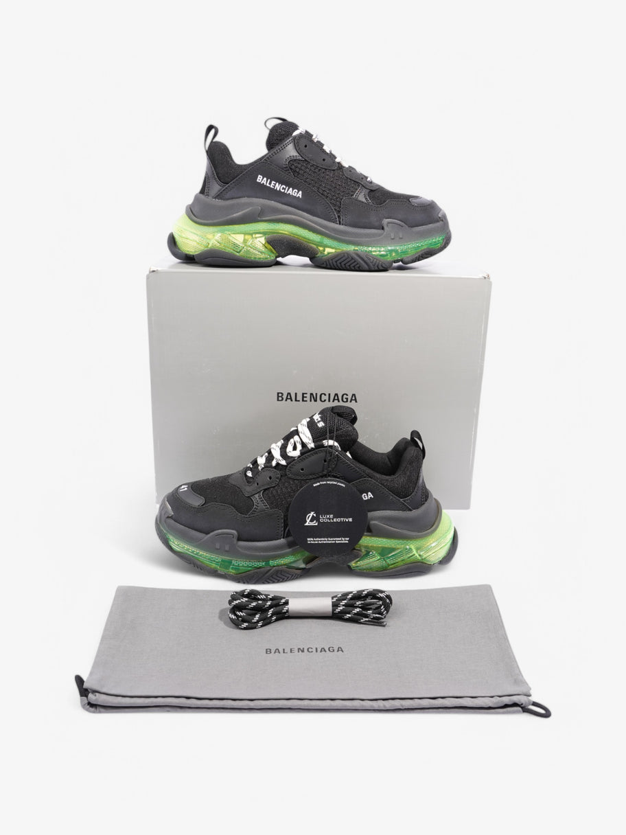 Balenciaga Triple S Black / Green Clear Sole Mesh EU 41 UK 8 Image 10