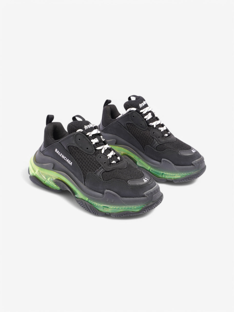Balenciaga Triple S Black / Green Clear Sole Mesh EU 41 UK 8 Image 2