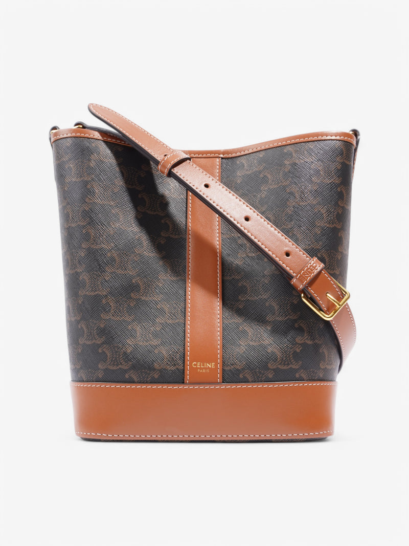  Celine Bucket Triomphe Calfskin Leather Small