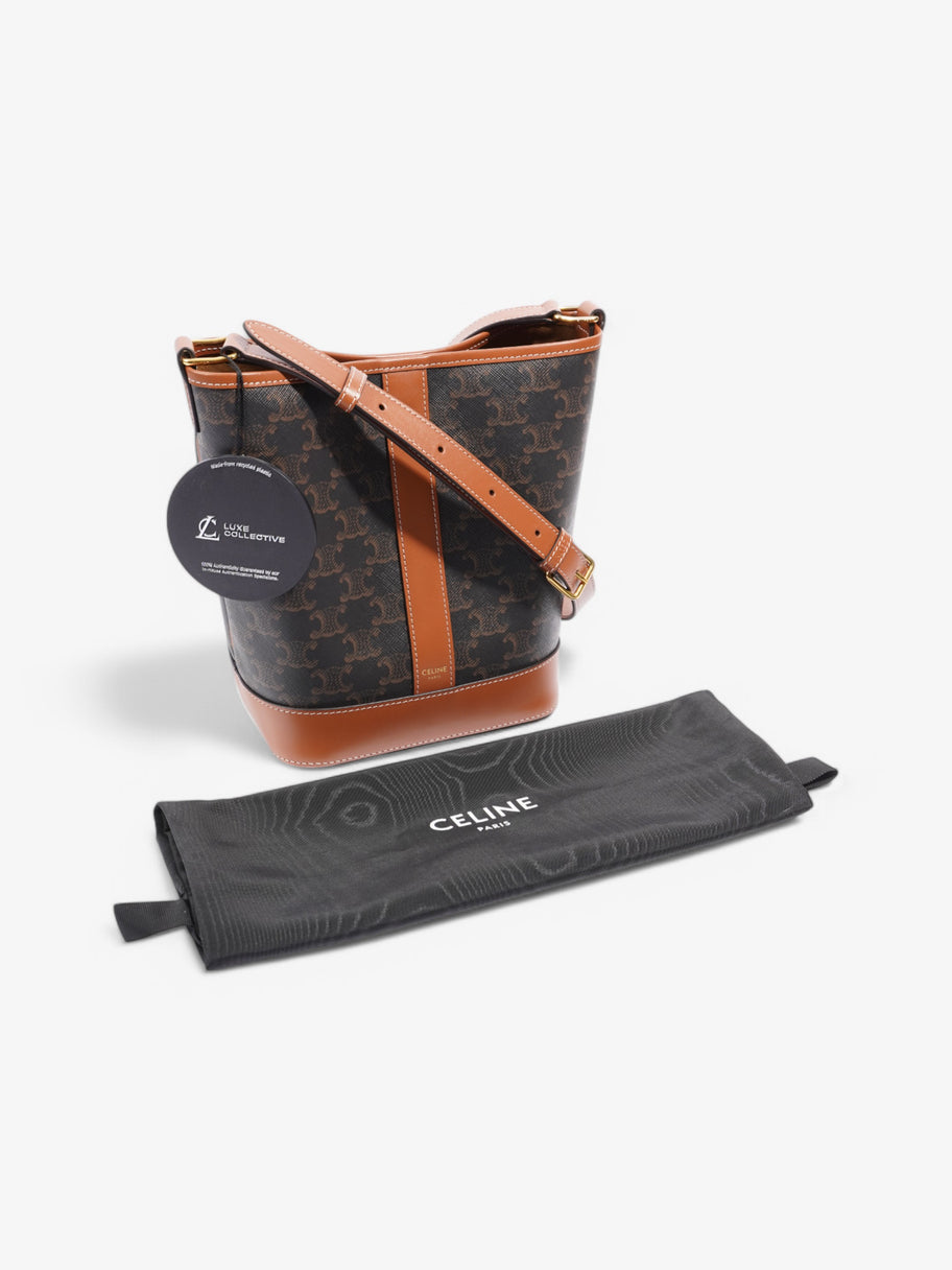 Celine Bucket Triomphe Calfskin Leather Small Image 9