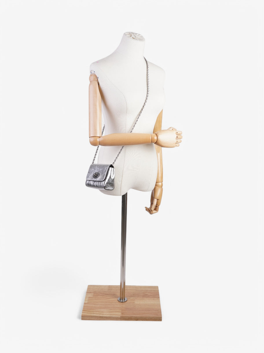 Mulberry Lily Silver Calfskin Leather Mini Image 2