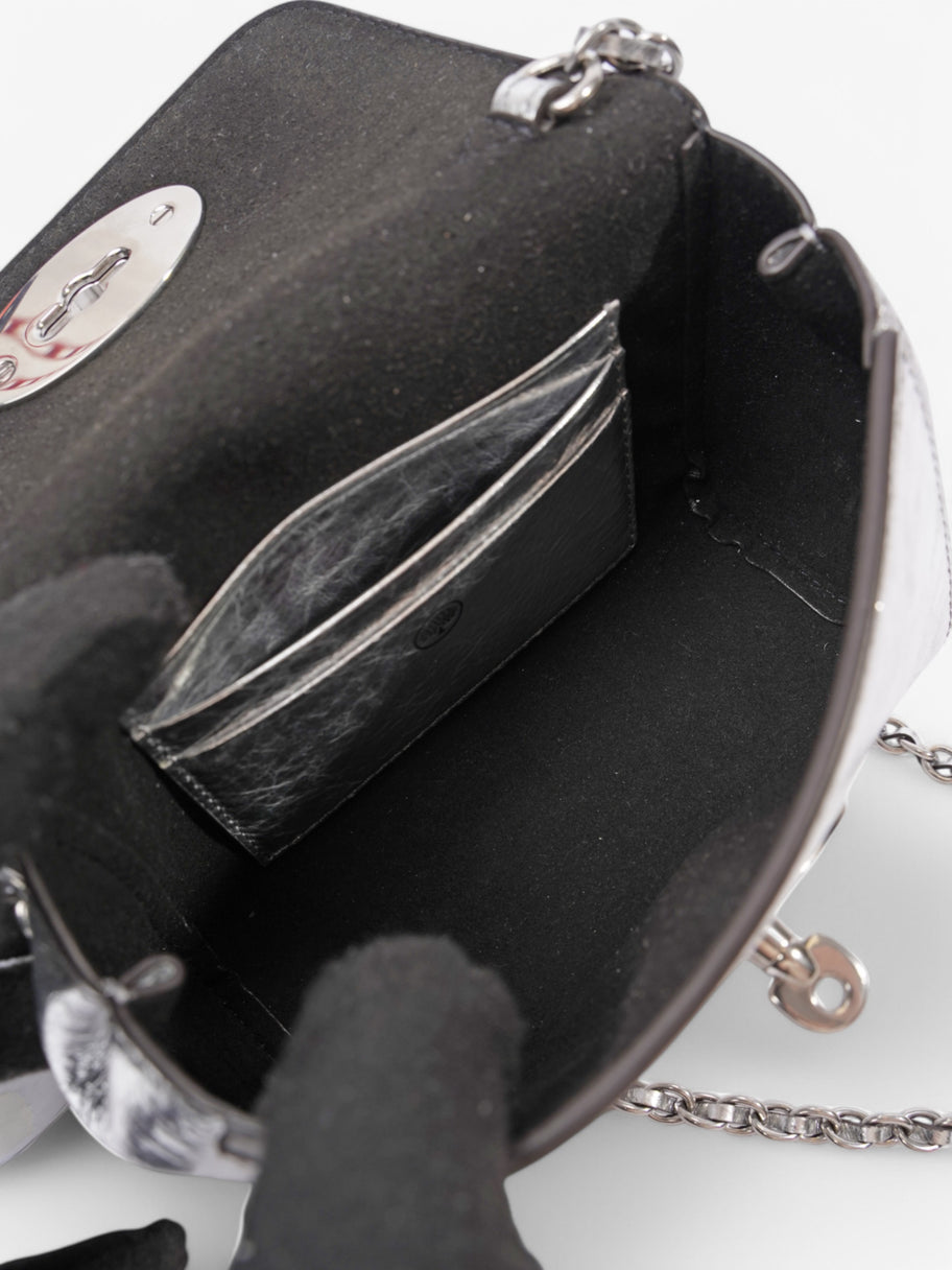Mulberry Lily Silver Calfskin Leather Mini Image 9