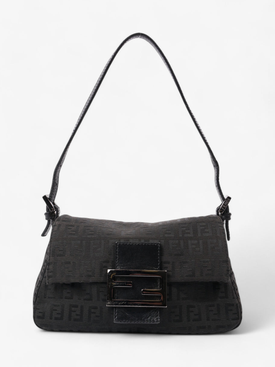 Fendi Mamma Baguette Black Canvas Mini Image 1