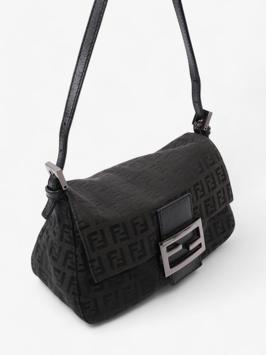 Fendi Mamma Baguette Black Canvas Mini Image 7