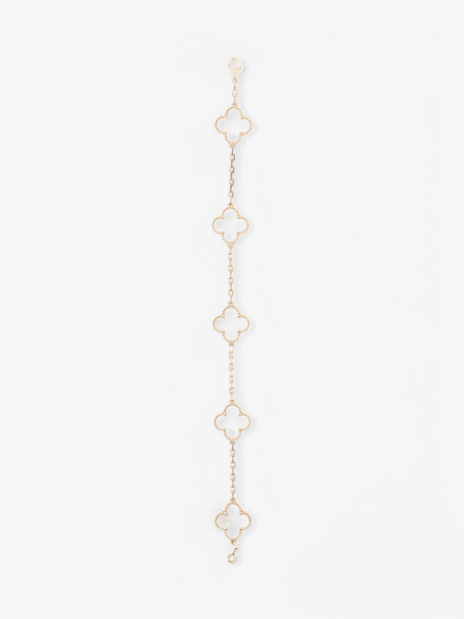 Van Cleef and Arpels Vintage Alhambra Bracelet Mother Of Pearl / Gold Yellow Gold Image 4