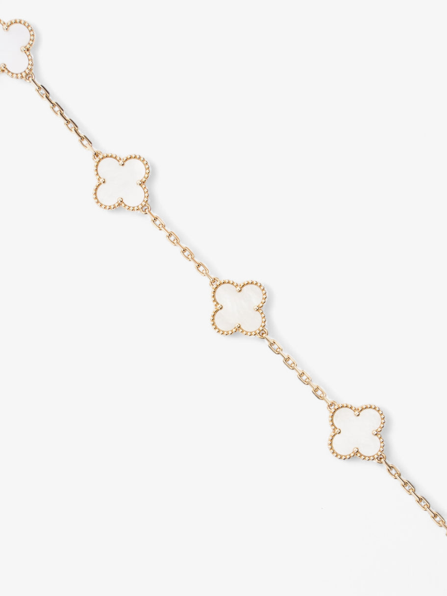 Van Cleef and Arpels Vintage Alhambra Bracelet Mother Of Pearl / Gold Yellow Gold Image 5