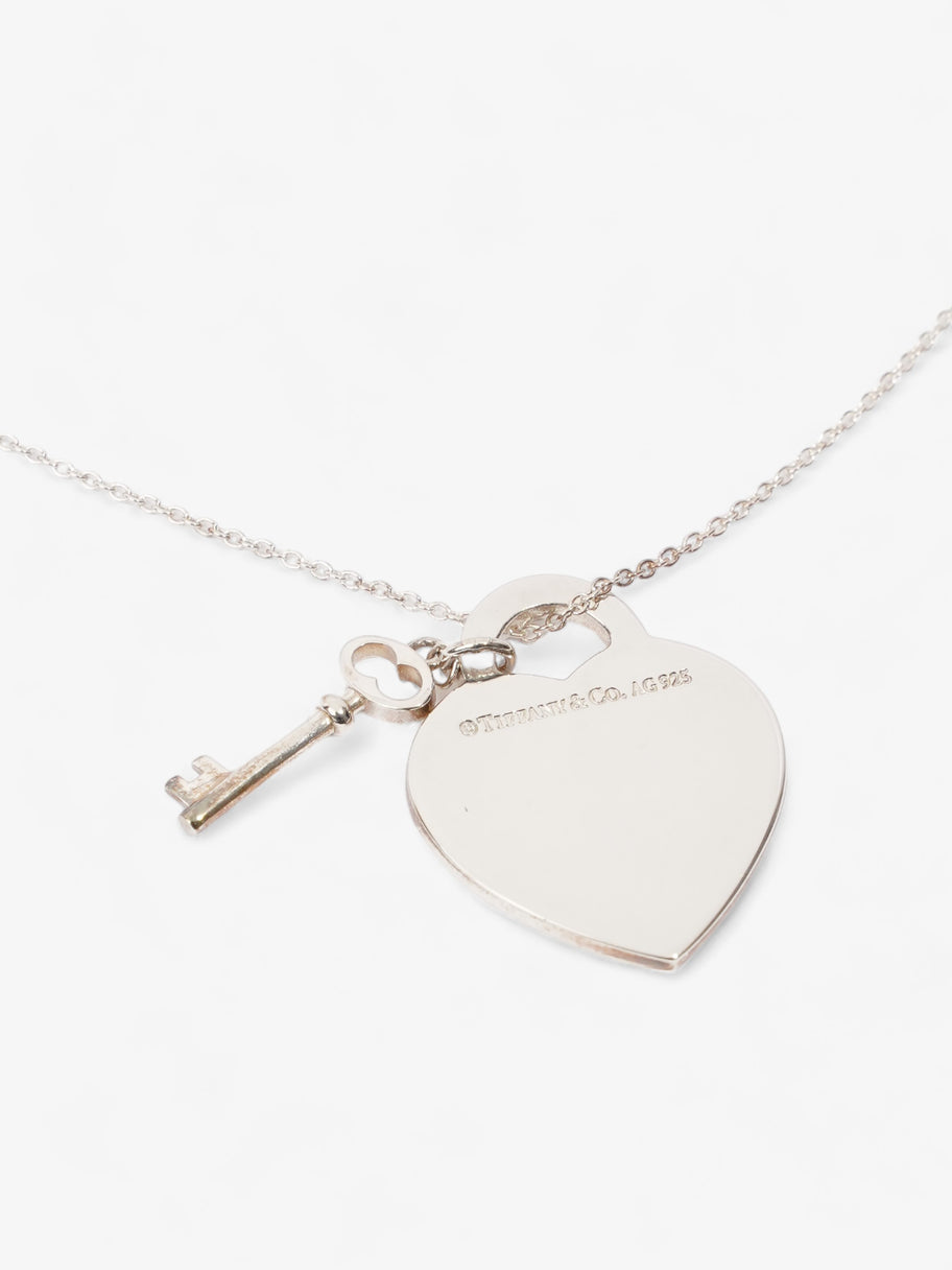Tiffany and Co Heart Tag with Key Pendant Silver Silver Sterling 18 Image 5