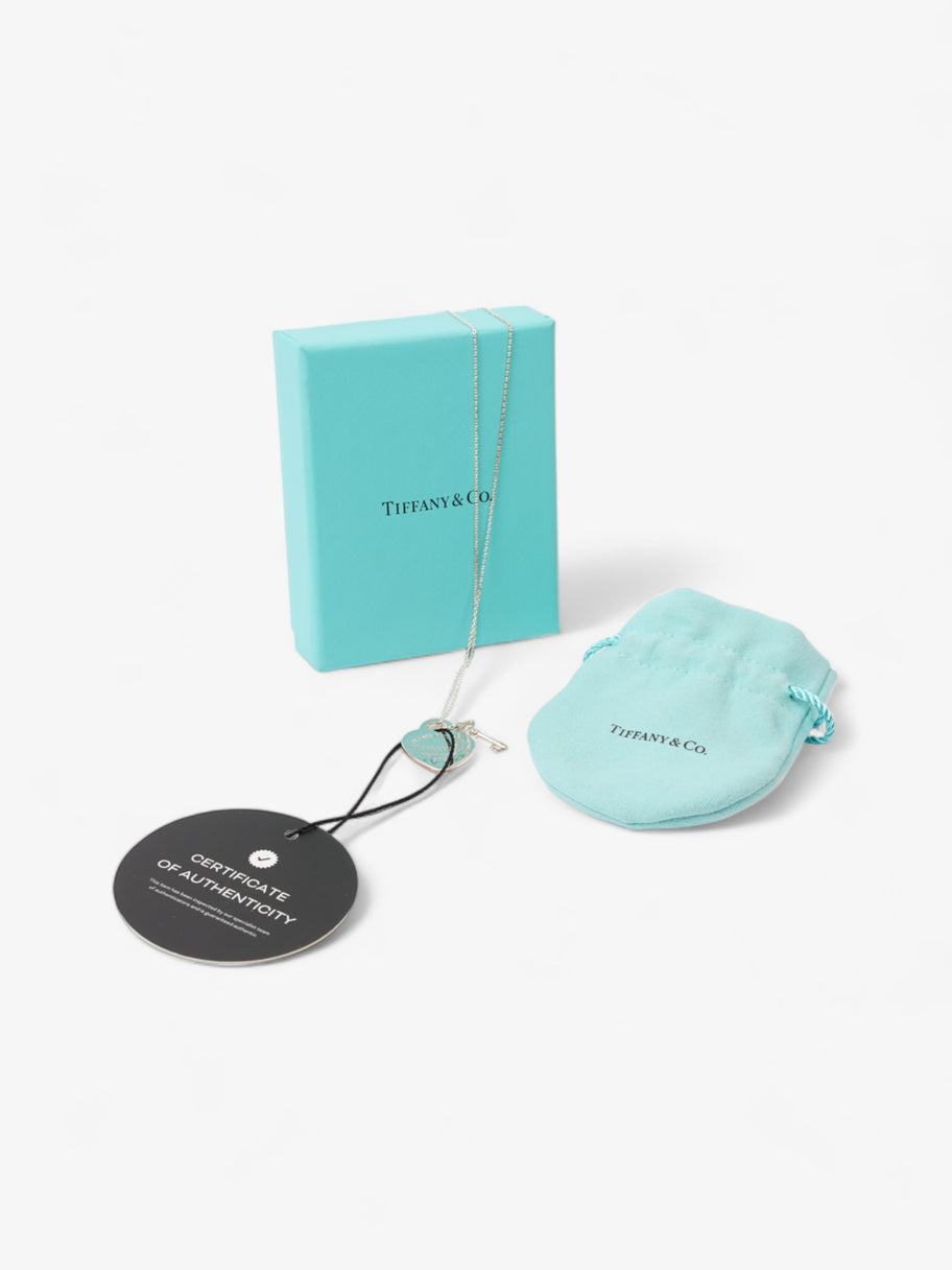 Tiffany and Co Heart Tag with Key Pendant Silver Silver Sterling 18 Image 6
