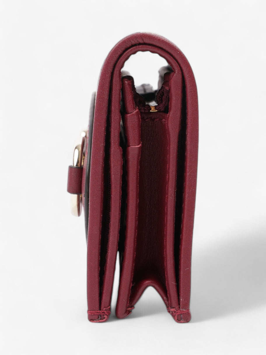 Gucci Horsebit 1955 Wallet GG Supreme / Maroon / Light Gold Canvas Image 2