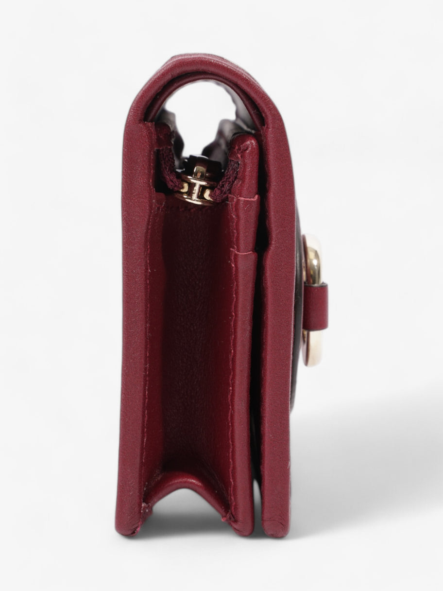 Gucci Horsebit 1955 Wallet GG Supreme / Maroon / Light Gold Canvas Image 4