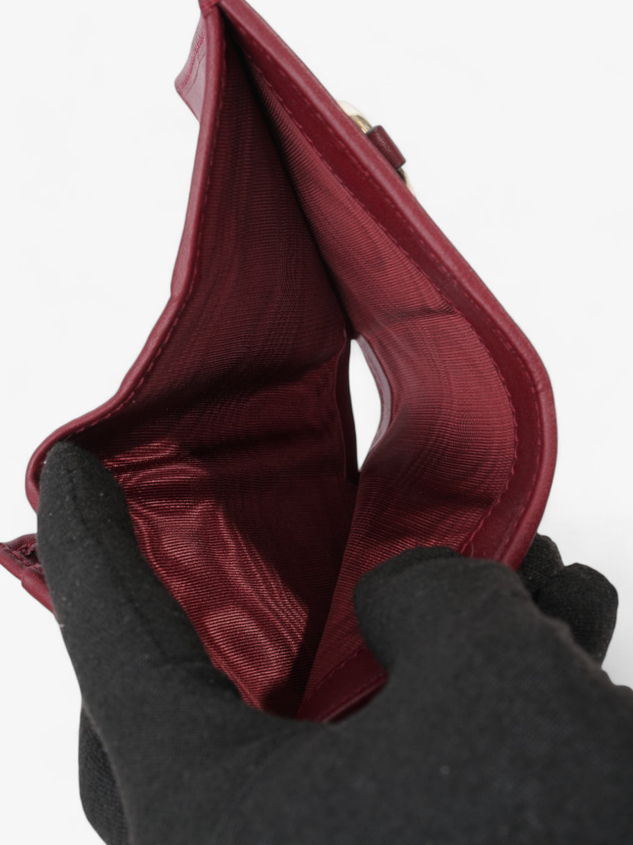 Gucci Horsebit 1955 Wallet GG Supreme / Maroon / Light Gold Canvas Image 8