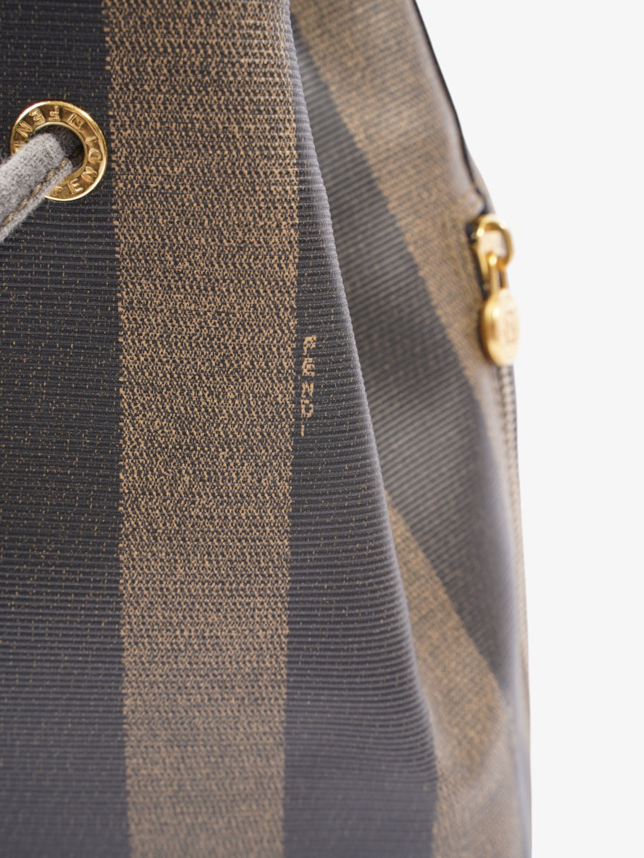 Fendi Backpack Brown / Black Coated Canvas Image 8