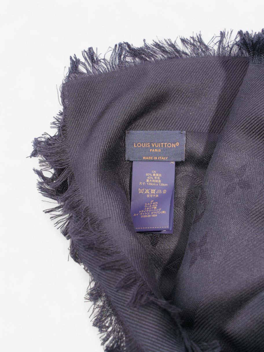 Louis Vuitton Monogram Shine scarf Black Silk 139cm x 139cm Image 4
