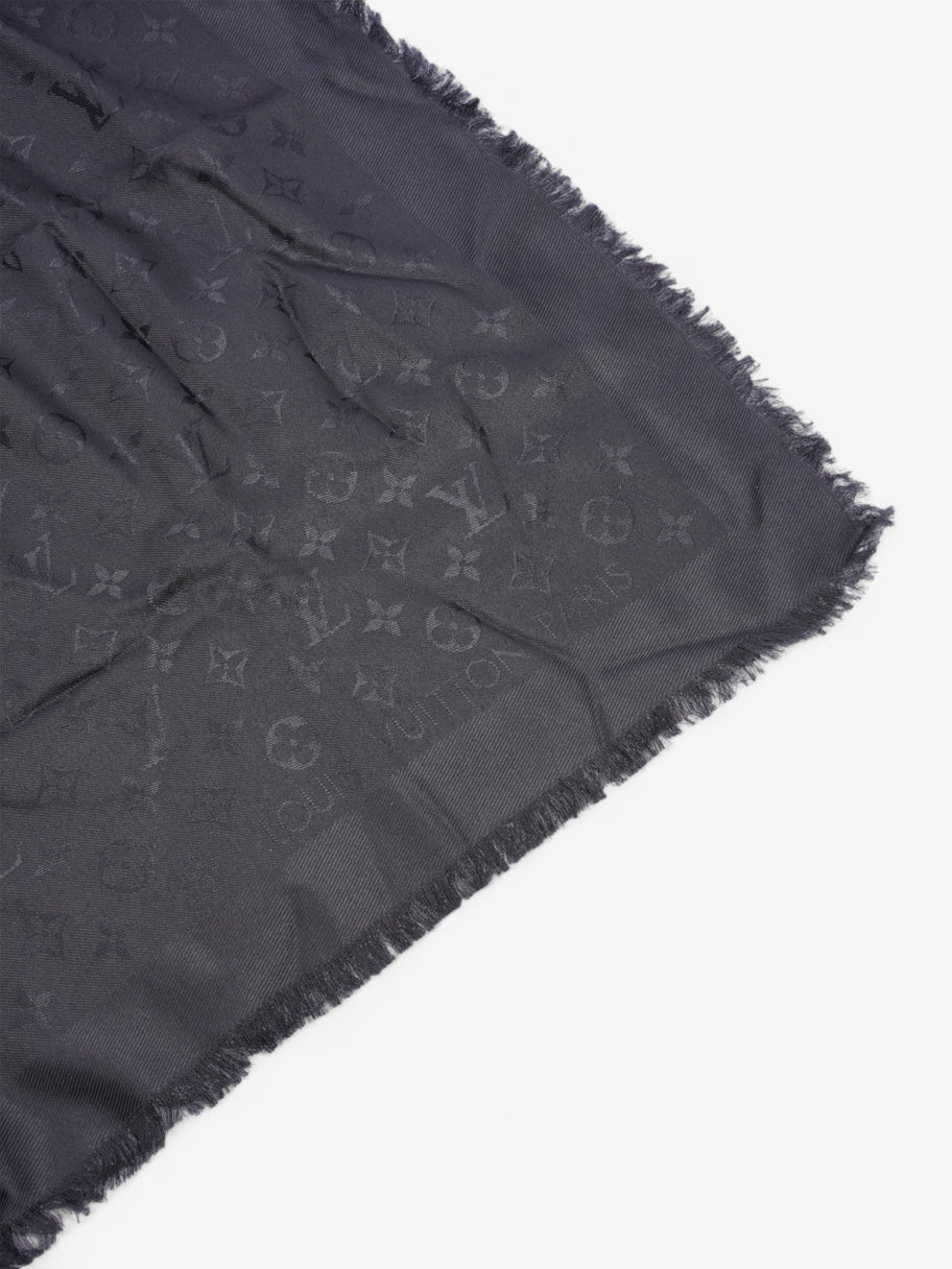 Louis Vuitton Monogram Shine scarf Black Silk 139cm x 139cm Image 5