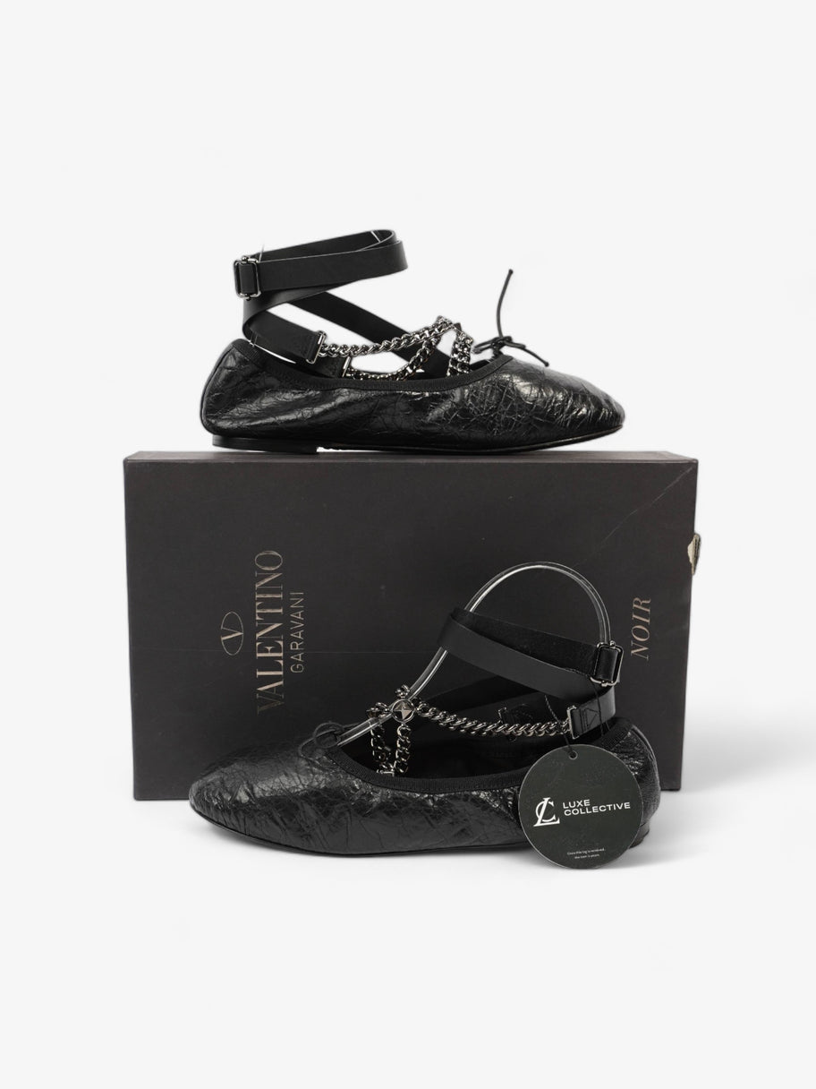 Valentino Rockstud Ballet Flat Black Leather EU 36 UK 3 Image 9