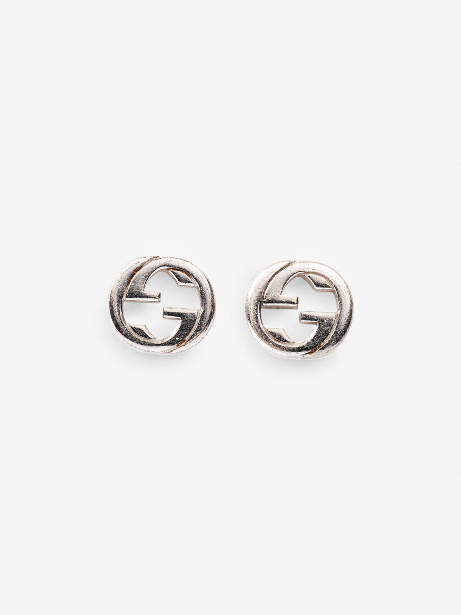 Gucci Interlocking G Stud Earrngs Silver Silver Sterling Image 1