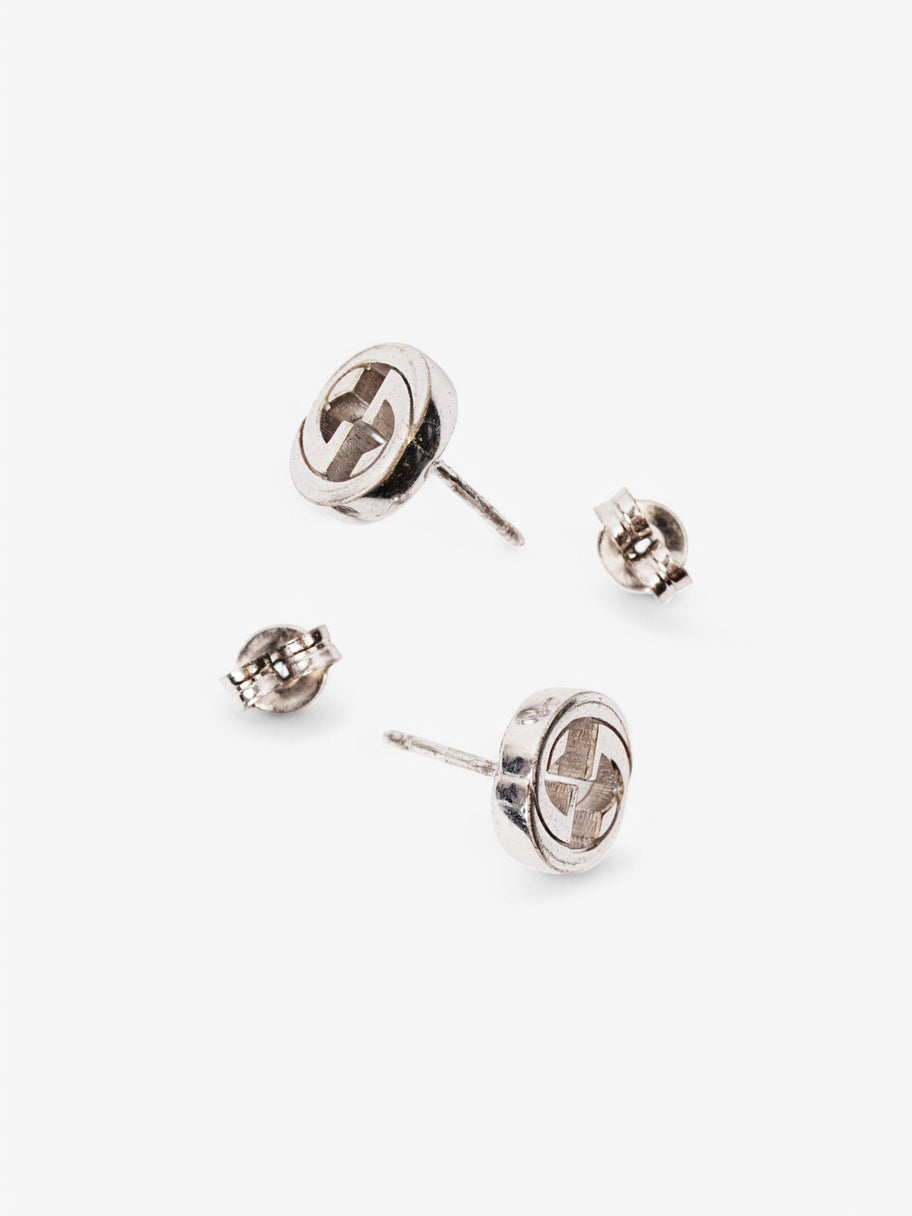 Gucci Interlocking G Stud Earrngs Silver Silver Sterling Image 5