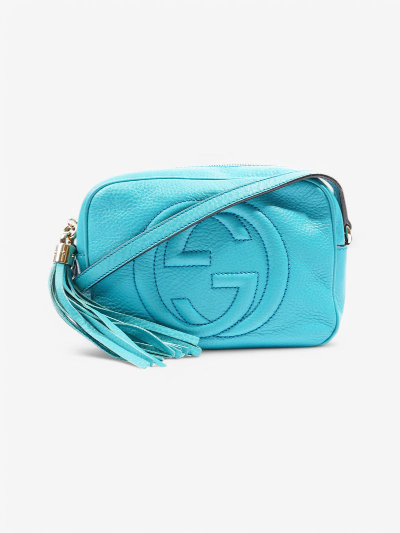  Gucci Soho Disco Turquoise  Leather Small