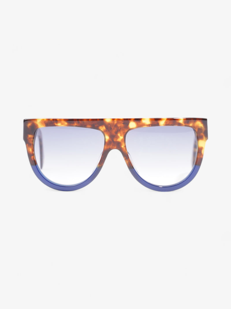  Celine Shadow Sunglasses Havana Brown / Blue Acetate 150mm