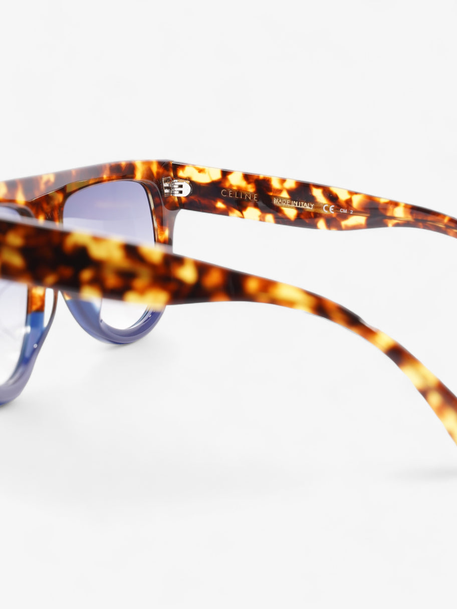 Celine Shadow Sunglasses Havana Brown / Blue Acetate 150mm Image 5