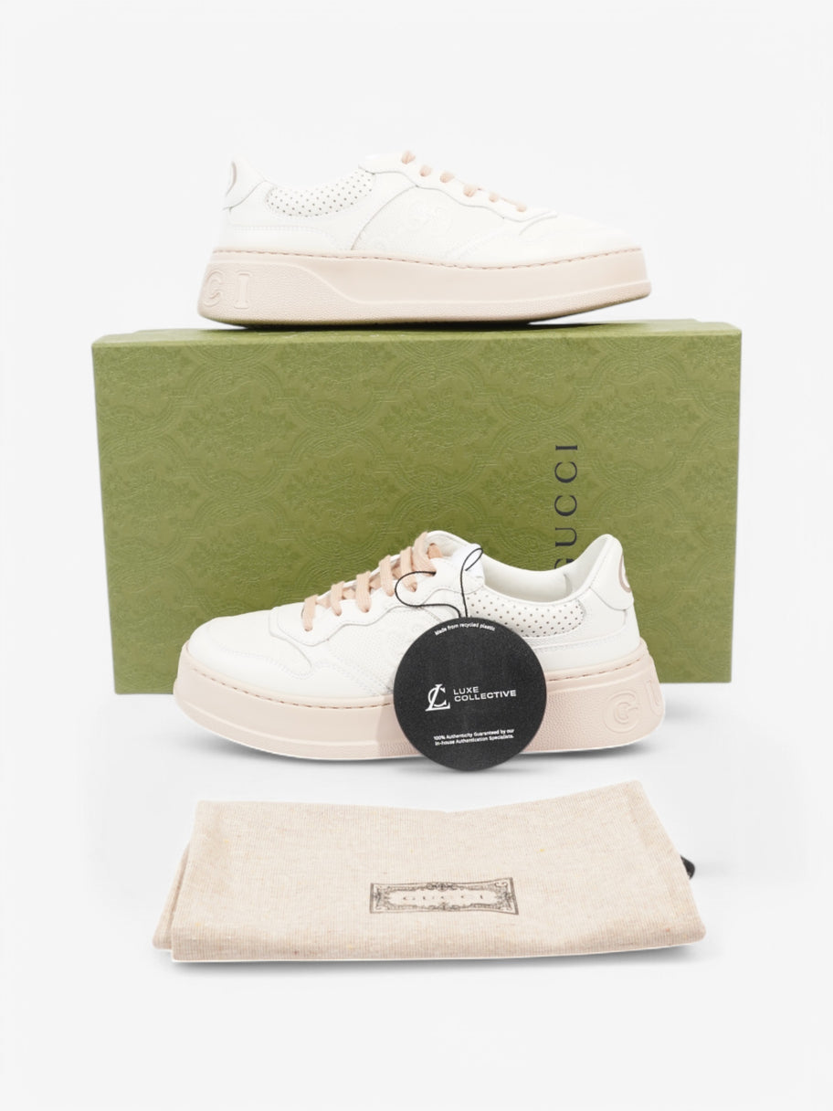 Gucci GG Embossed Chunky Sneakers White  / Pink Embossed Leather EU 37.5 UK 4.5 Image 10