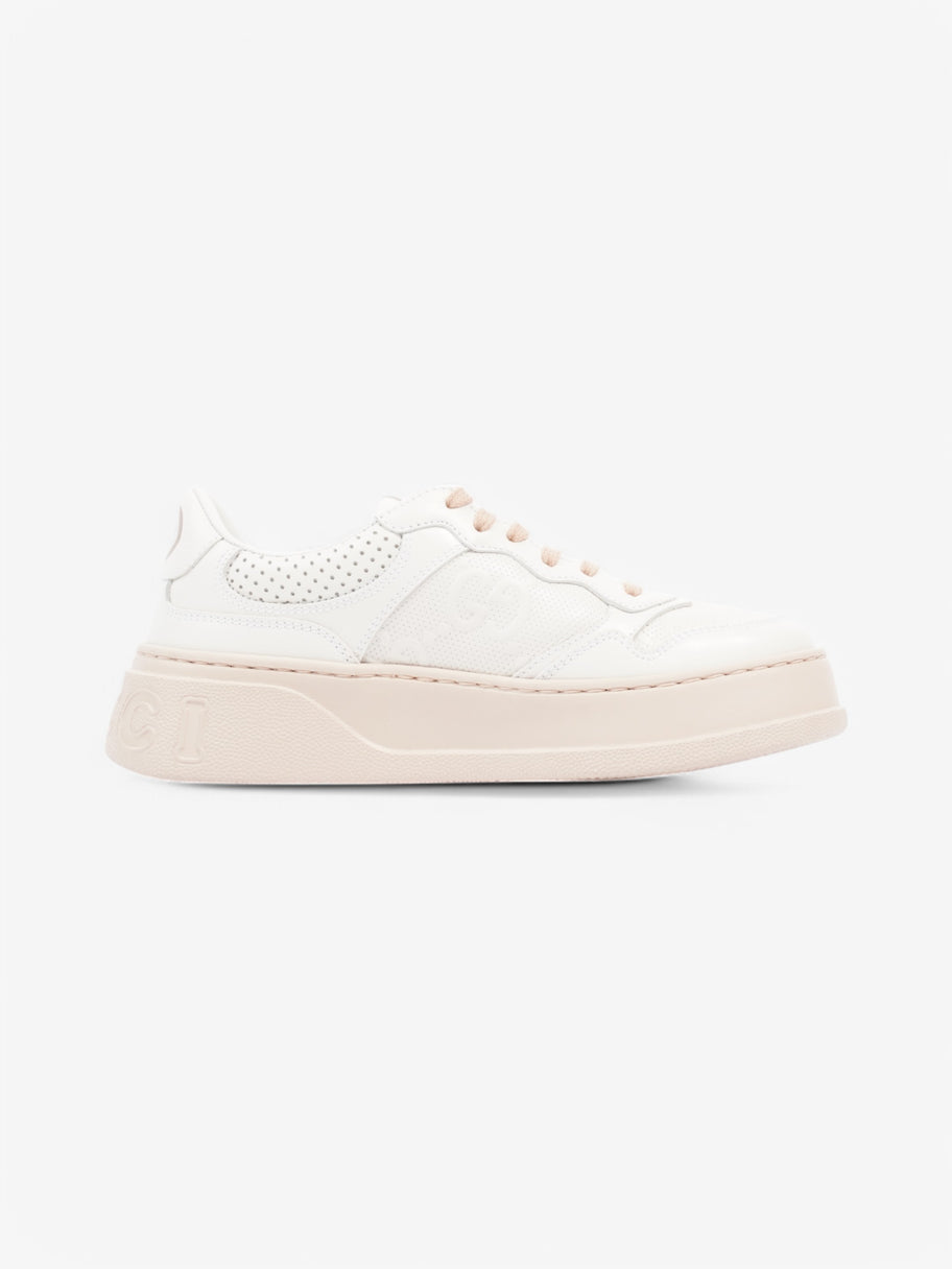 Gucci GG Embossed Chunky Sneakers White  / Pink Embossed Leather EU 37.5 UK 4.5 Image 4