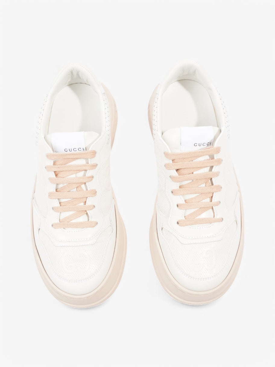 Gucci GG Embossed Chunky Sneakers White  / Pink Embossed Leather EU 37.5 UK 4.5 Image 8
