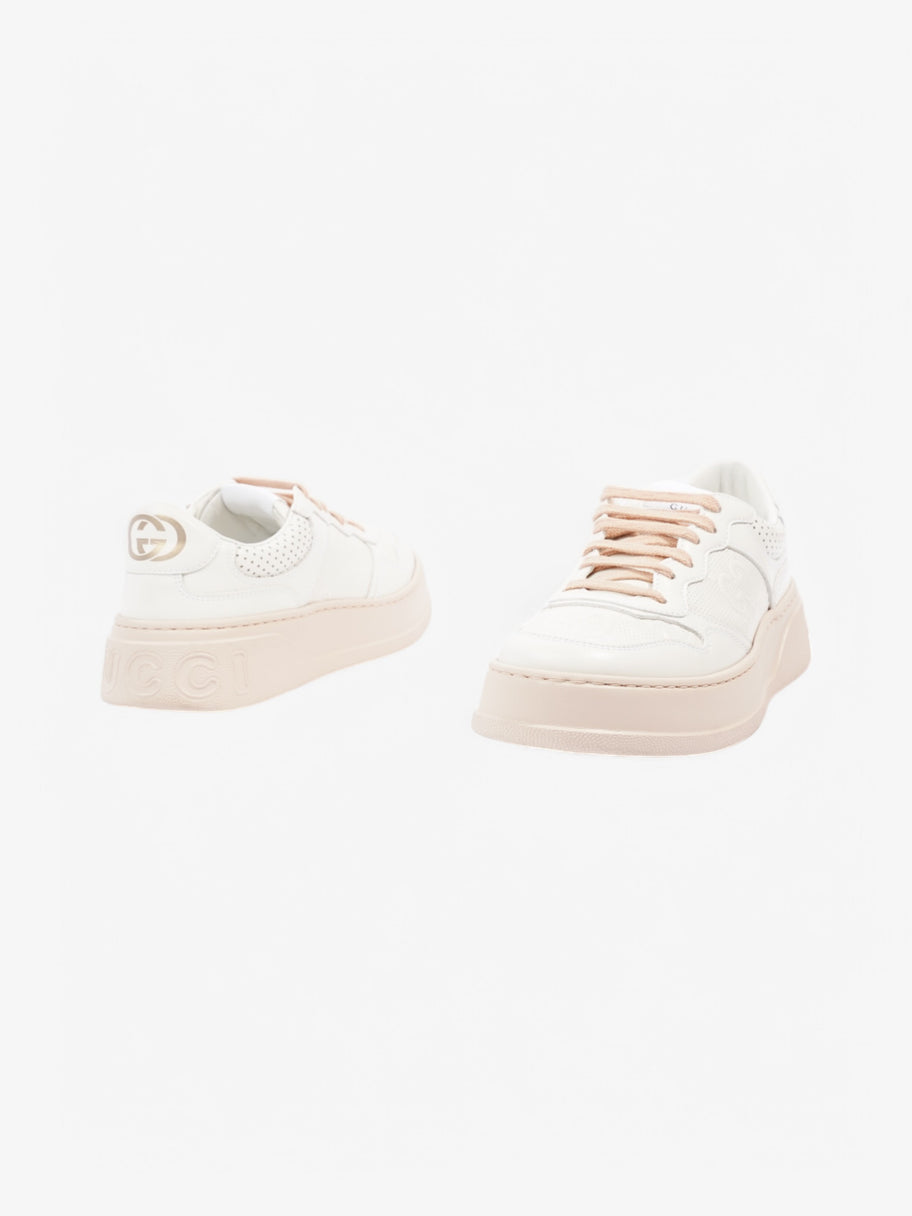 Gucci GG Embossed Chunky Sneakers White  / Pink Embossed Leather EU 37.5 UK 4.5 Image 9