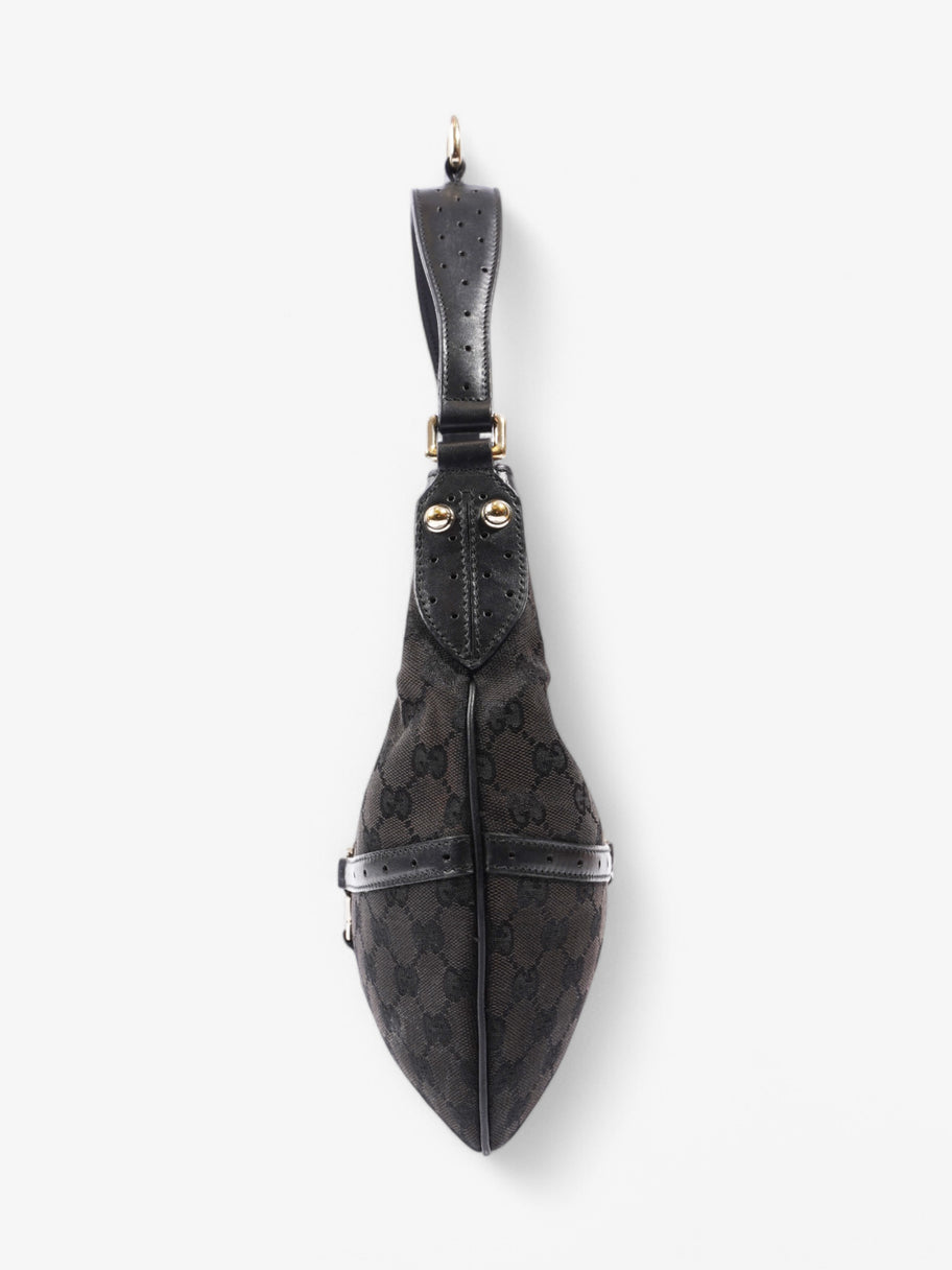 Gucci Jackie 1961 GG Shoulder Bag Black / Red / Green Canvas Image 3