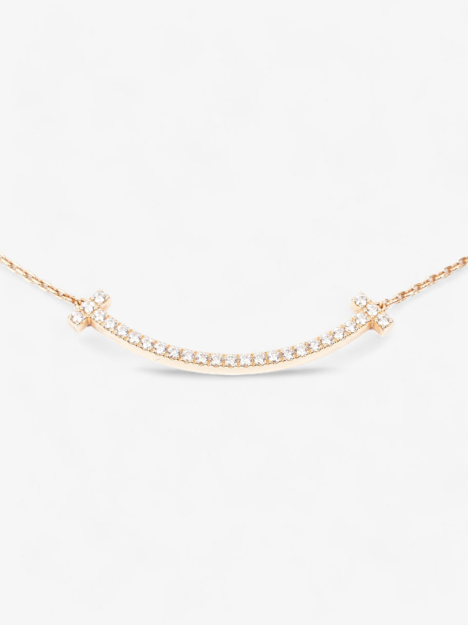 Tiffany and Co Smile Pendant with Diamonds Gold 18 K Medium Image 2