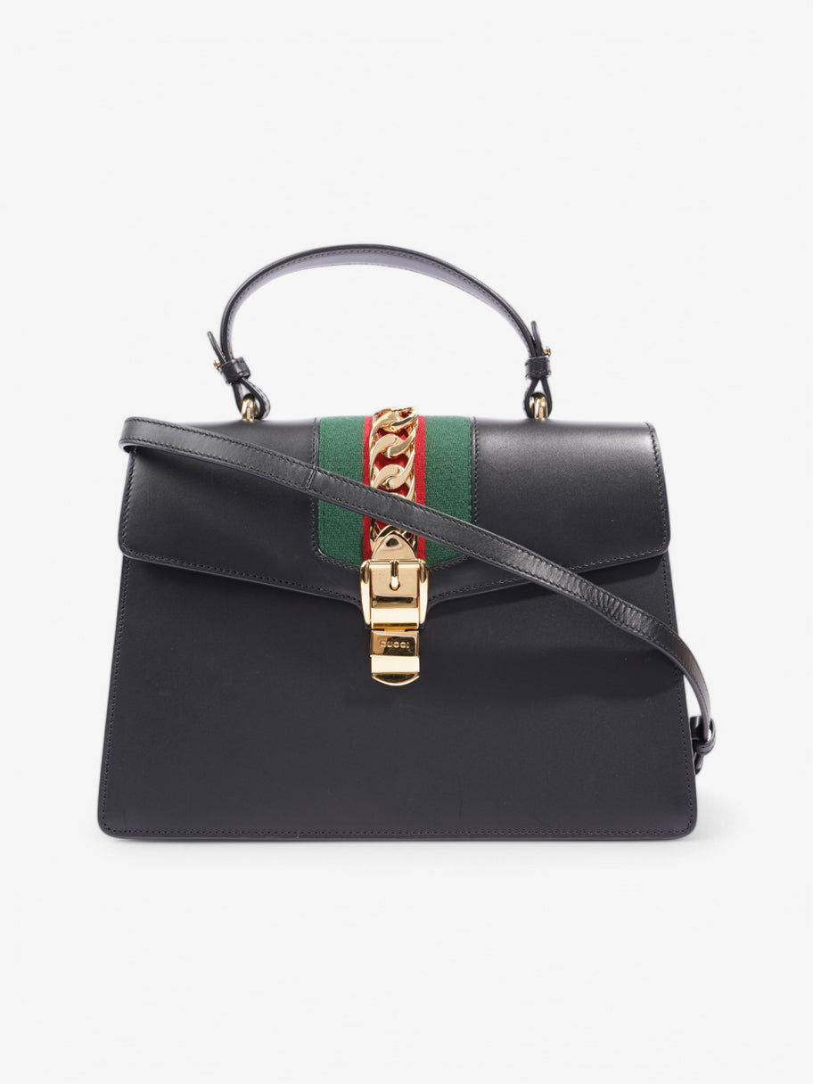 Gucci Sylvie Black / Green / Red Leather Medium Image 1