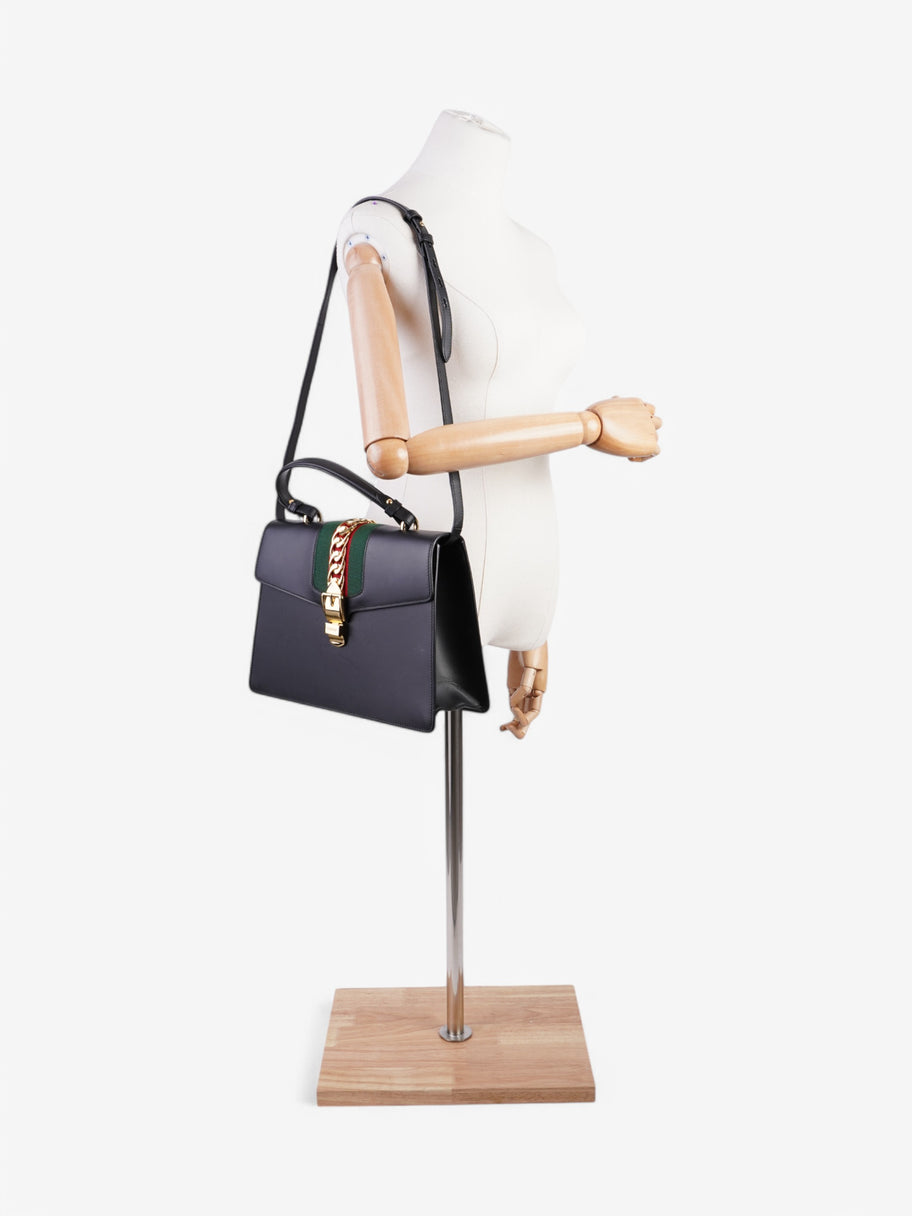 Gucci Sylvie Black / Green / Red Leather Medium Image 2