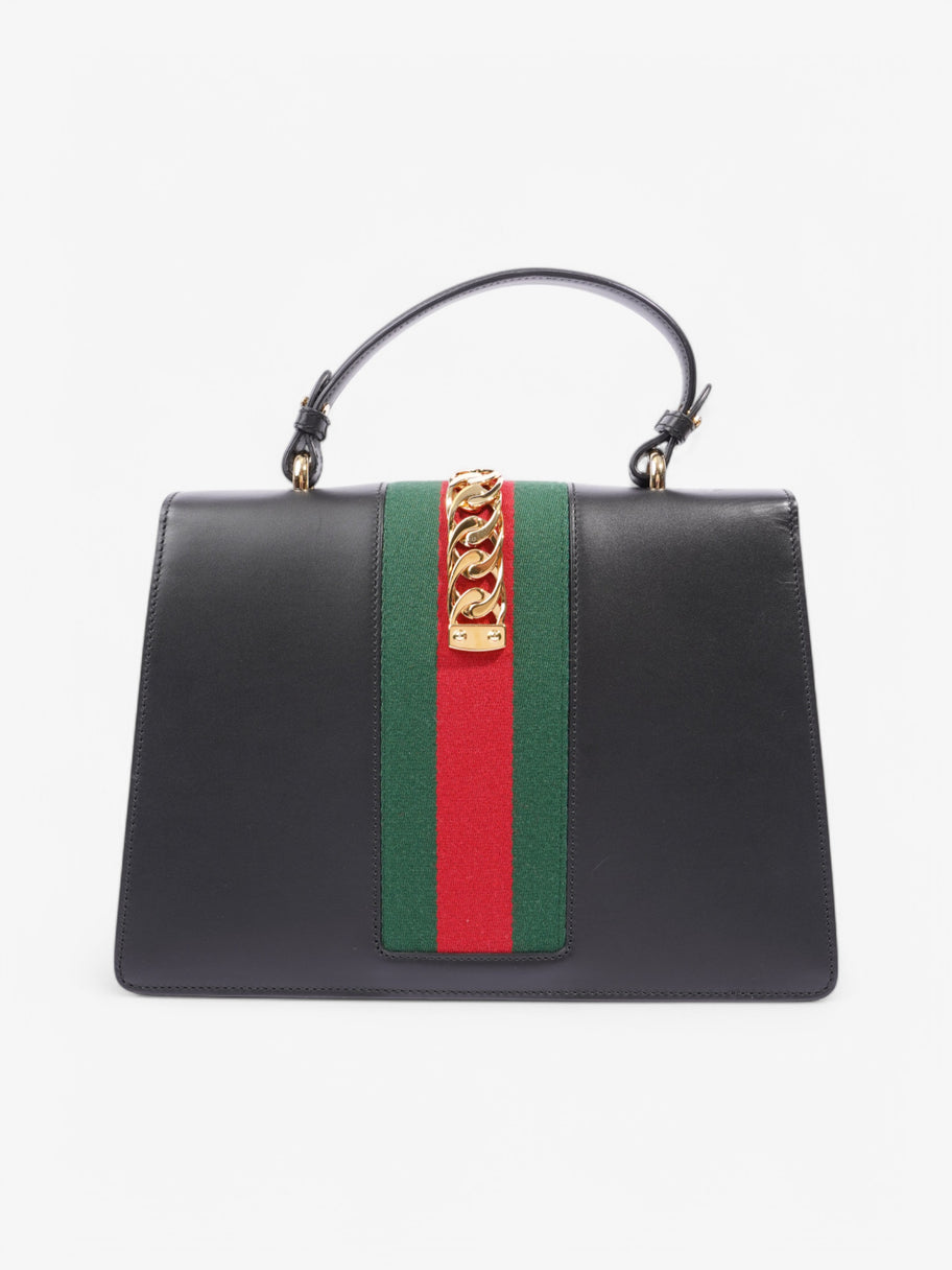 Gucci Sylvie Black / Green / Red Leather Medium Image 4
