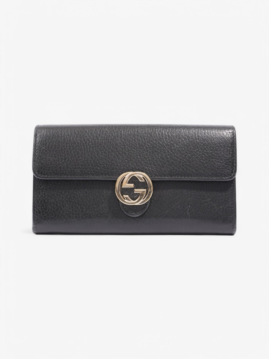 Gucci Interlocking G Wallet Black Leather Image 1