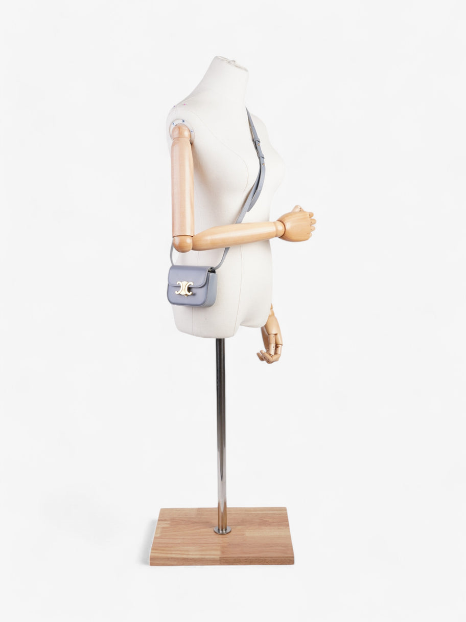Celine Claude Soft Blue Calfskin Leather Mini Image 2