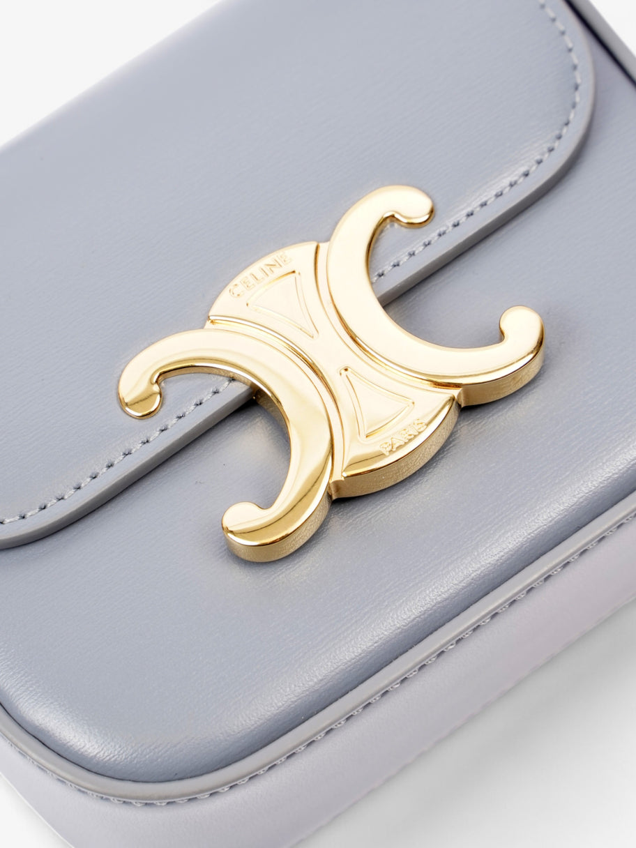 Celine Claude Soft Blue Calfskin Leather Mini Image 7