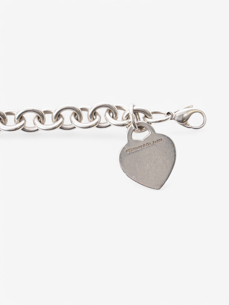 Tiffany and Co Return to Tiffany Heart Love Bracelet Silver / Red Silver Sterling Image 4