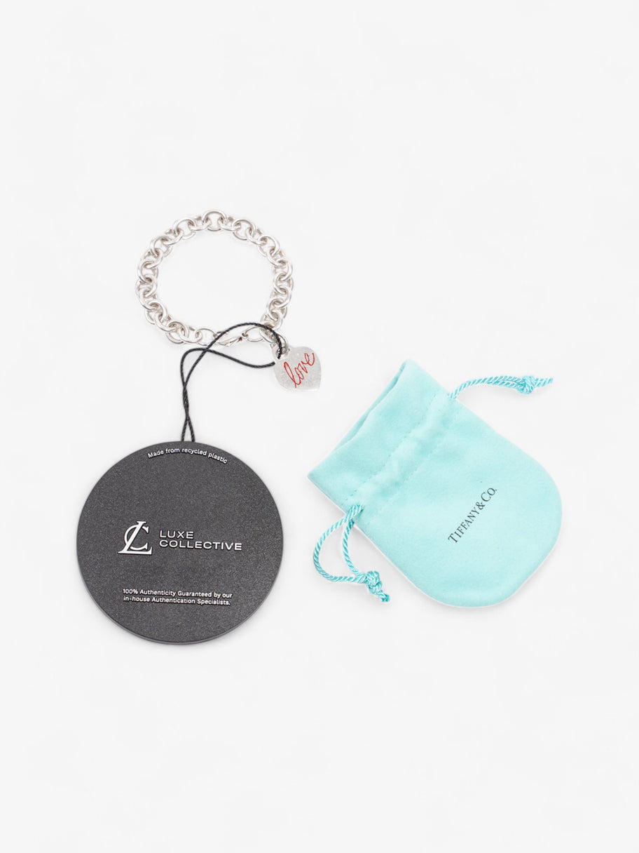 Tiffany and Co Return to Tiffany Heart Love Bracelet Silver / Red Silver Sterling Image 6