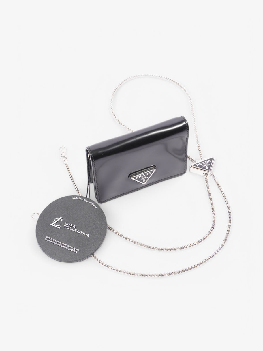Prada Card Holder With Shoulder Strap Black Leather Image 10
