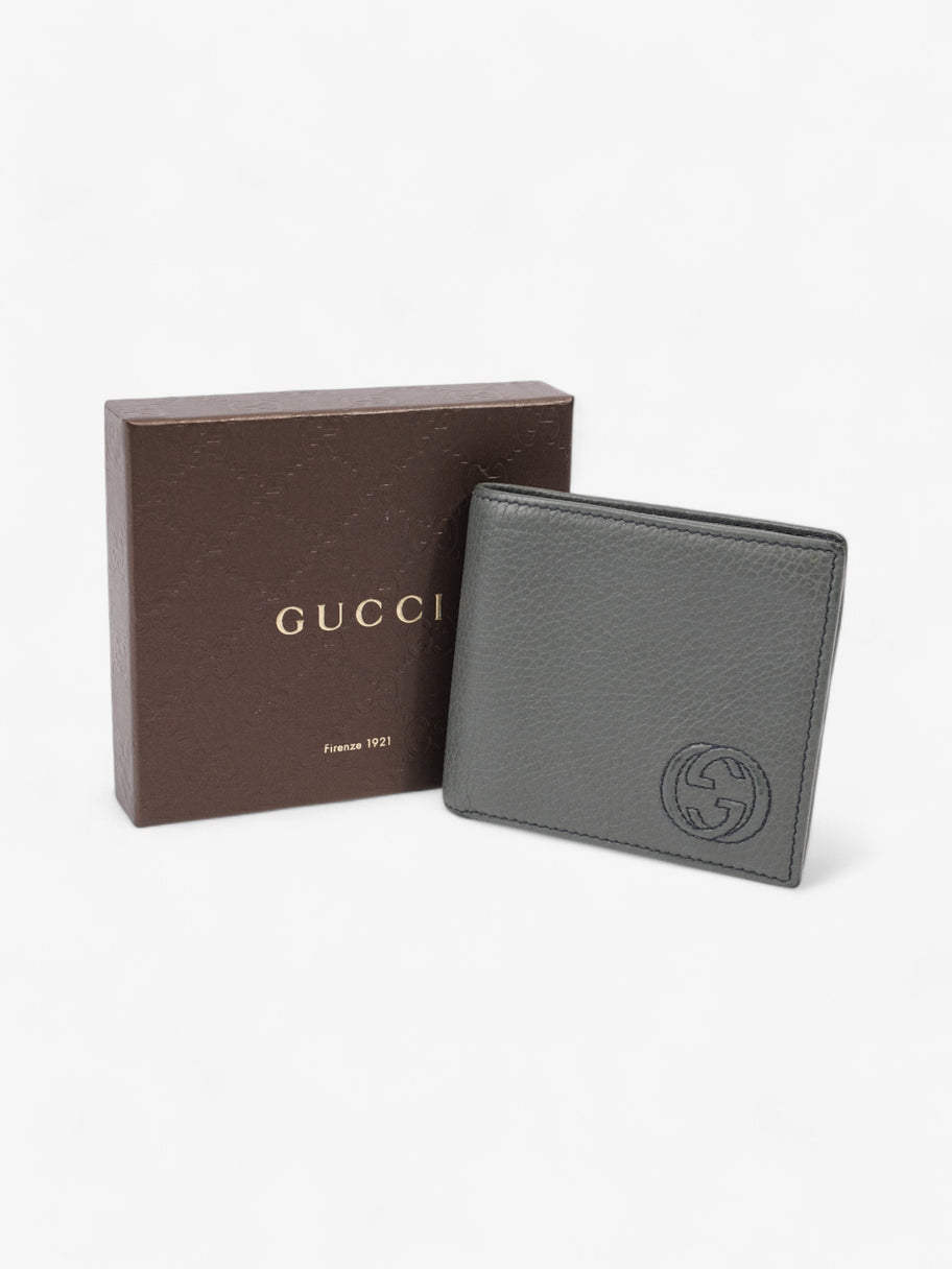 Gucci Soho Bifold Wallet with Interlocking G Grey Leather Image 9