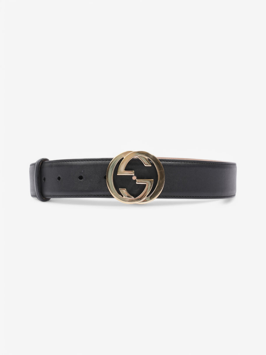 Gucci Interlocking G Belt Black Leather 85cm 34