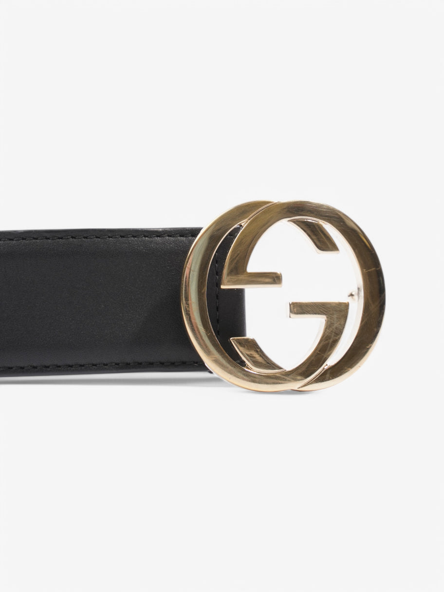 Gucci Interlocking G Belt Black Leather 85cm 34